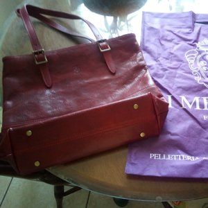 Brand new double pockets women's leather bag